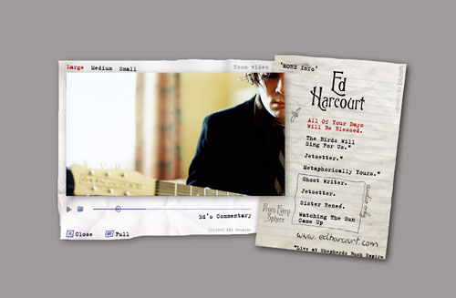 Ed Harcourt skinned QuickTime player